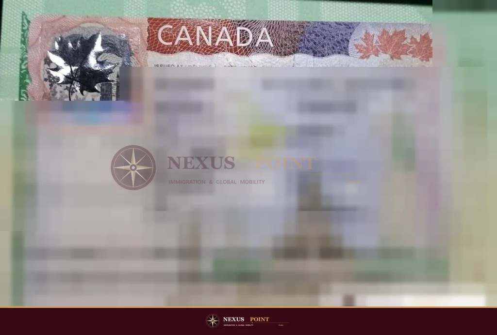 Privacy-safe preview of Canadian visa approval document