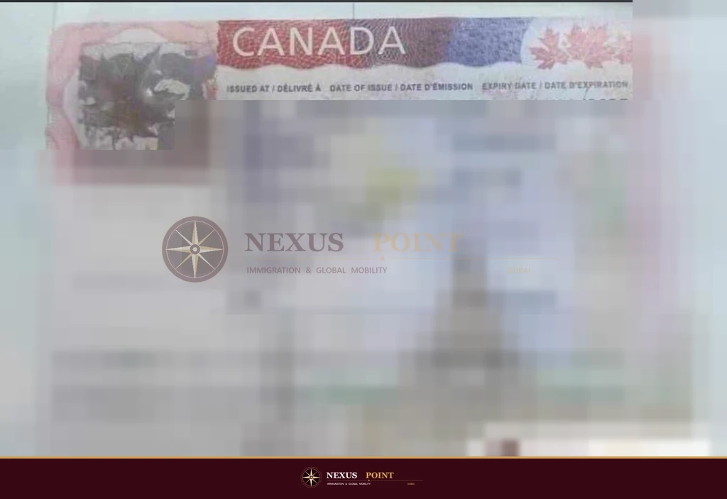 Privacy-safe preview of Canadian visa approval document