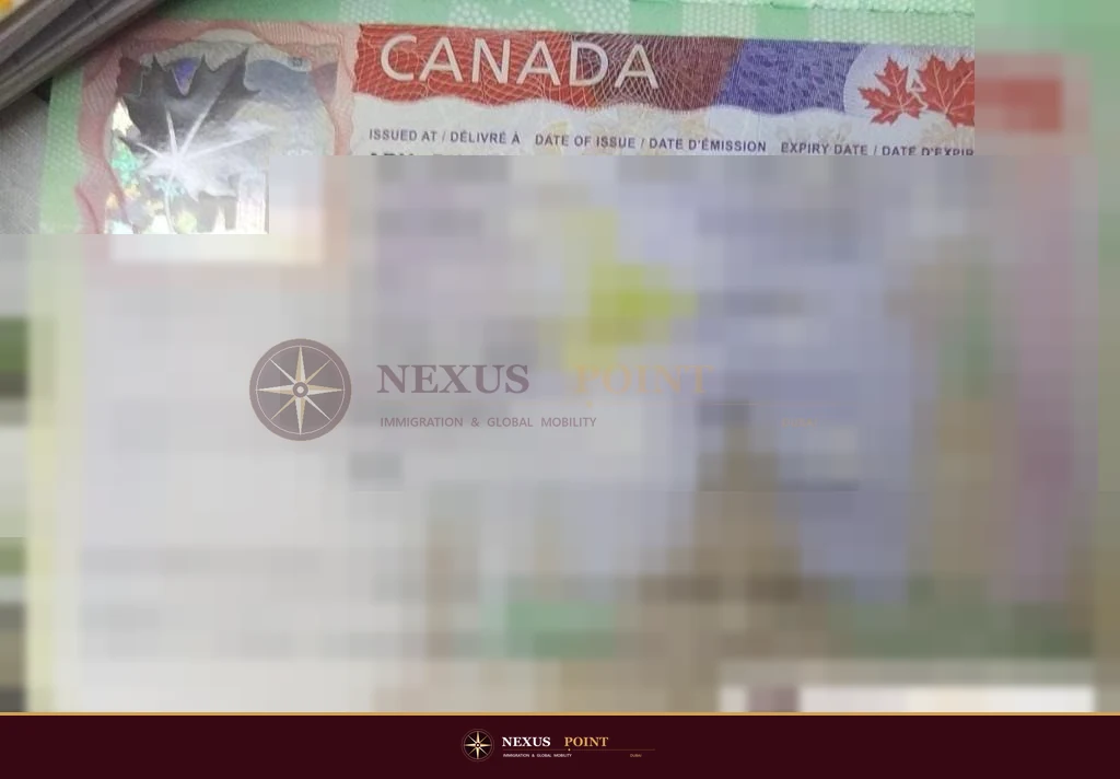 Privacy-safe preview of Canadian visa approval document