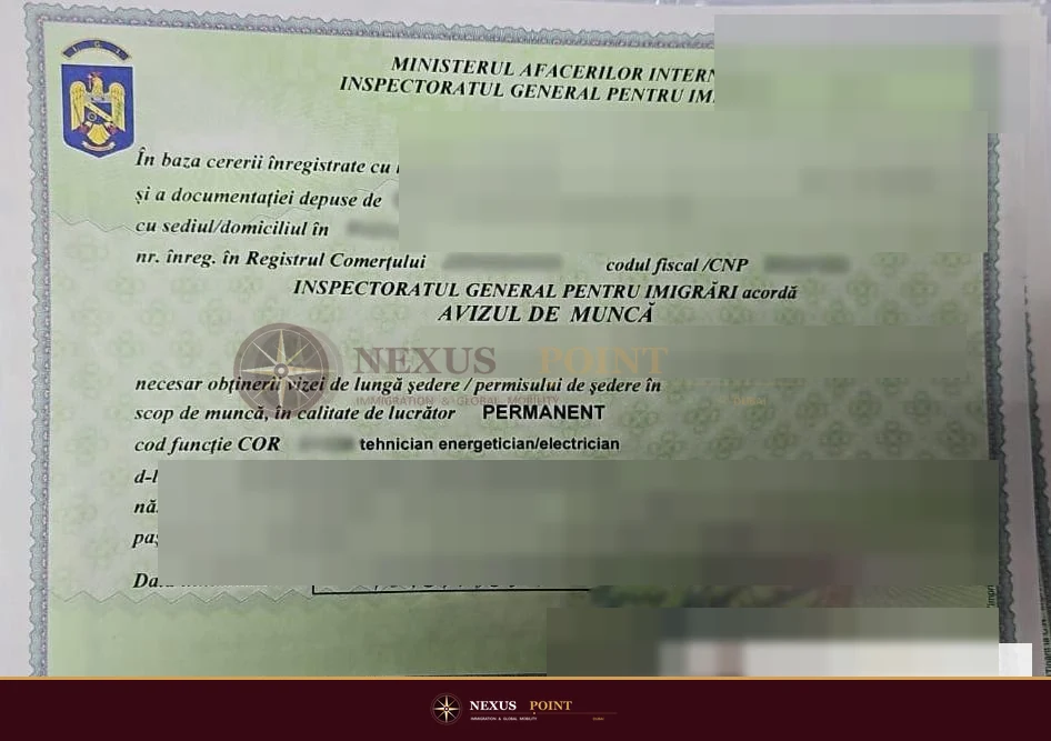Privacy-safe preview of Romanian work authorisation