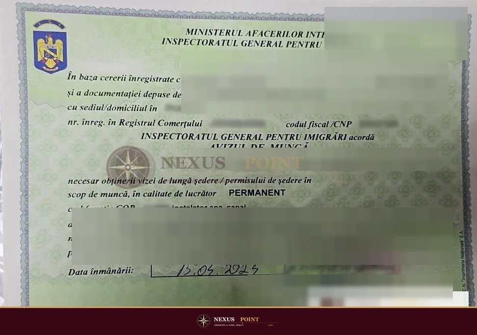 Privacy-safe preview of Romanian work authorisation