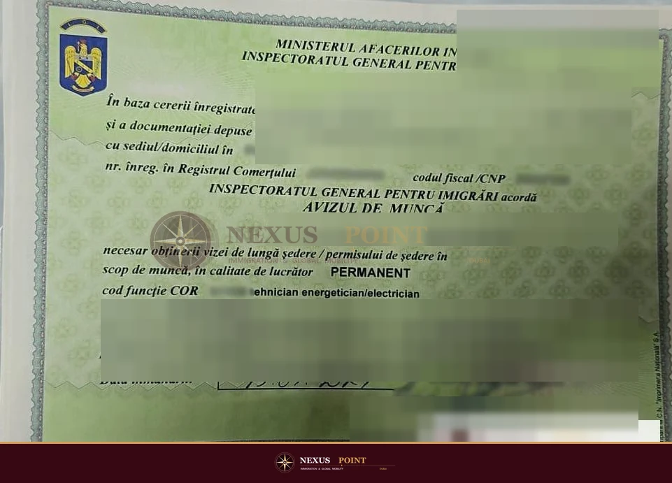 Privacy-safe preview of Romanian work authorisation